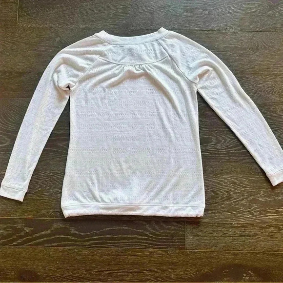 T By Talbots Long Sleeve White Shirt Drawstring Bottom Size XS New With Tags - Picture 4 of 5